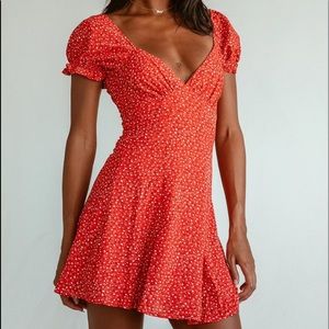BAILY MINI DRESS RED from princess Polly